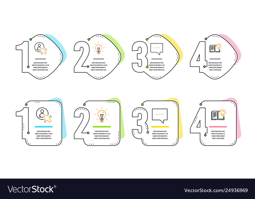 Idea blog and user icons set product knowledge vector image Idea blog and user icons set product knowledge
