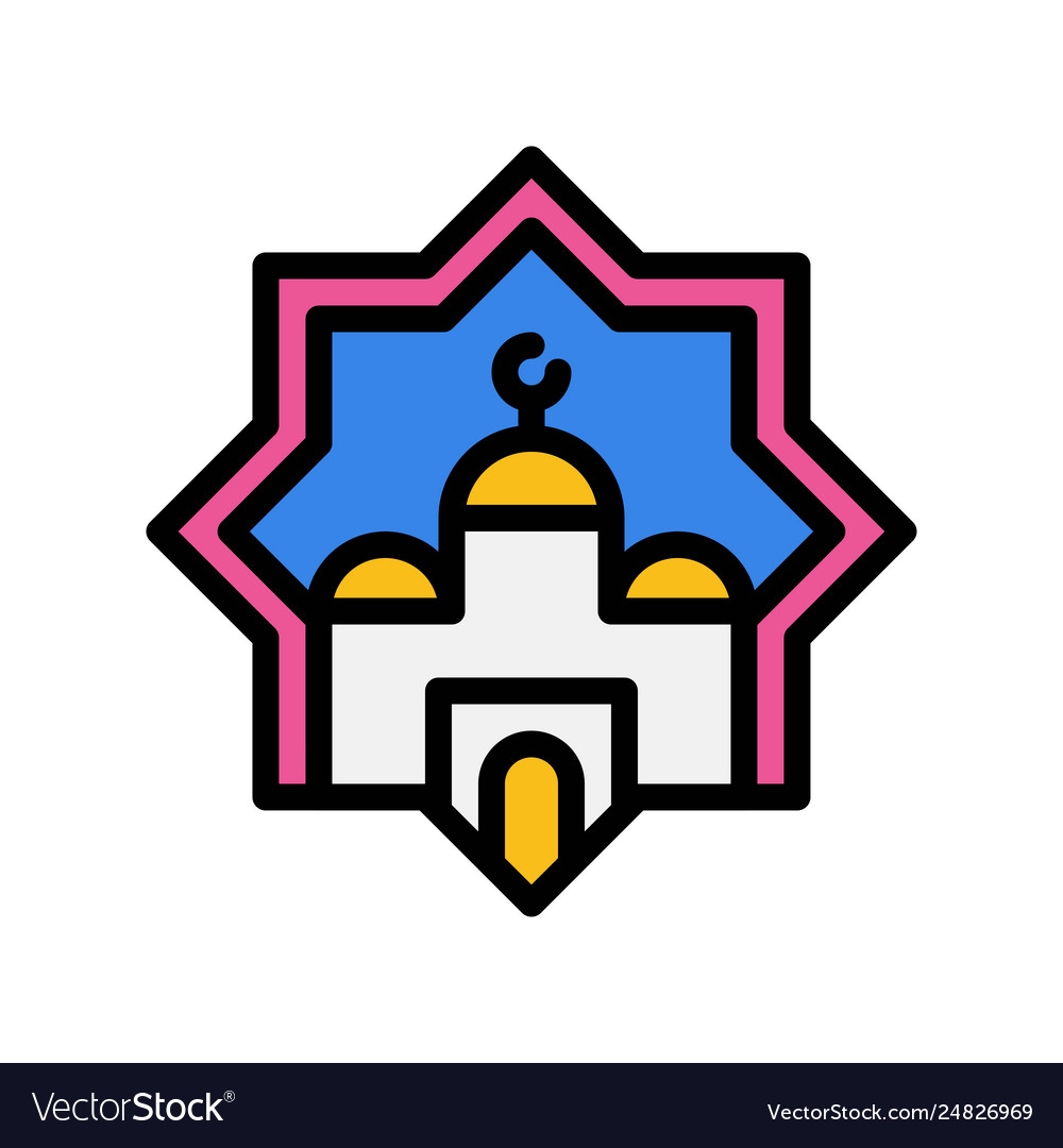 Mosque star ramadan related filled icon