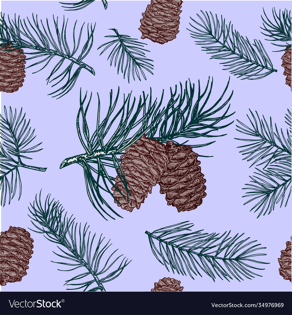 Pine Cone Seamless Pattern