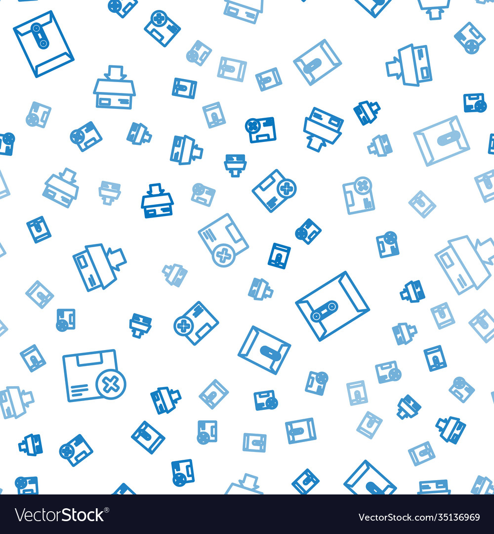 Set line carton cardboard box and delete envelope vector image Set line carton cardboard box and delete envelope