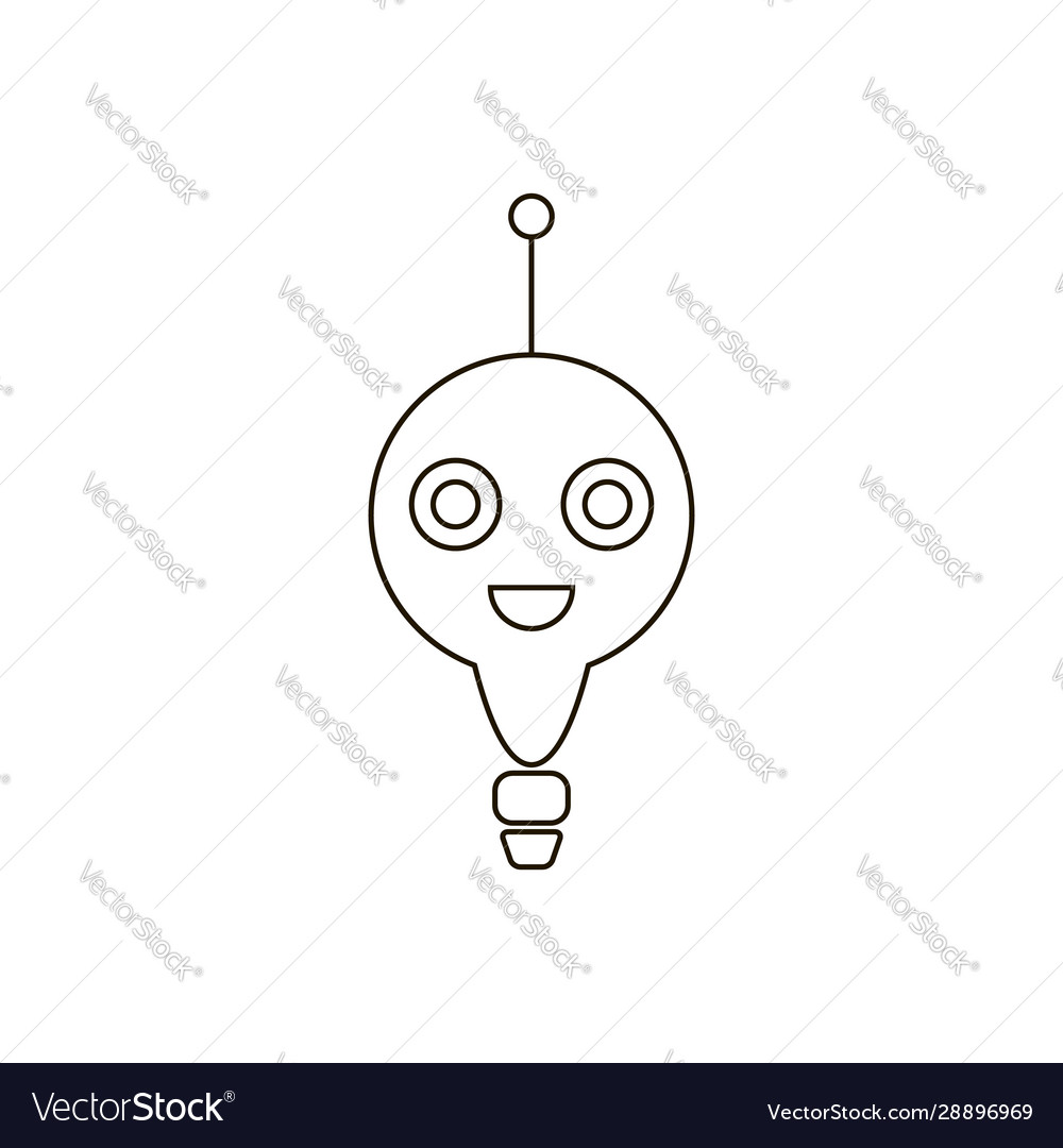 Simple chatbot icon ai symbol for call center vector image Simple chatbot icon ai symbol for call center