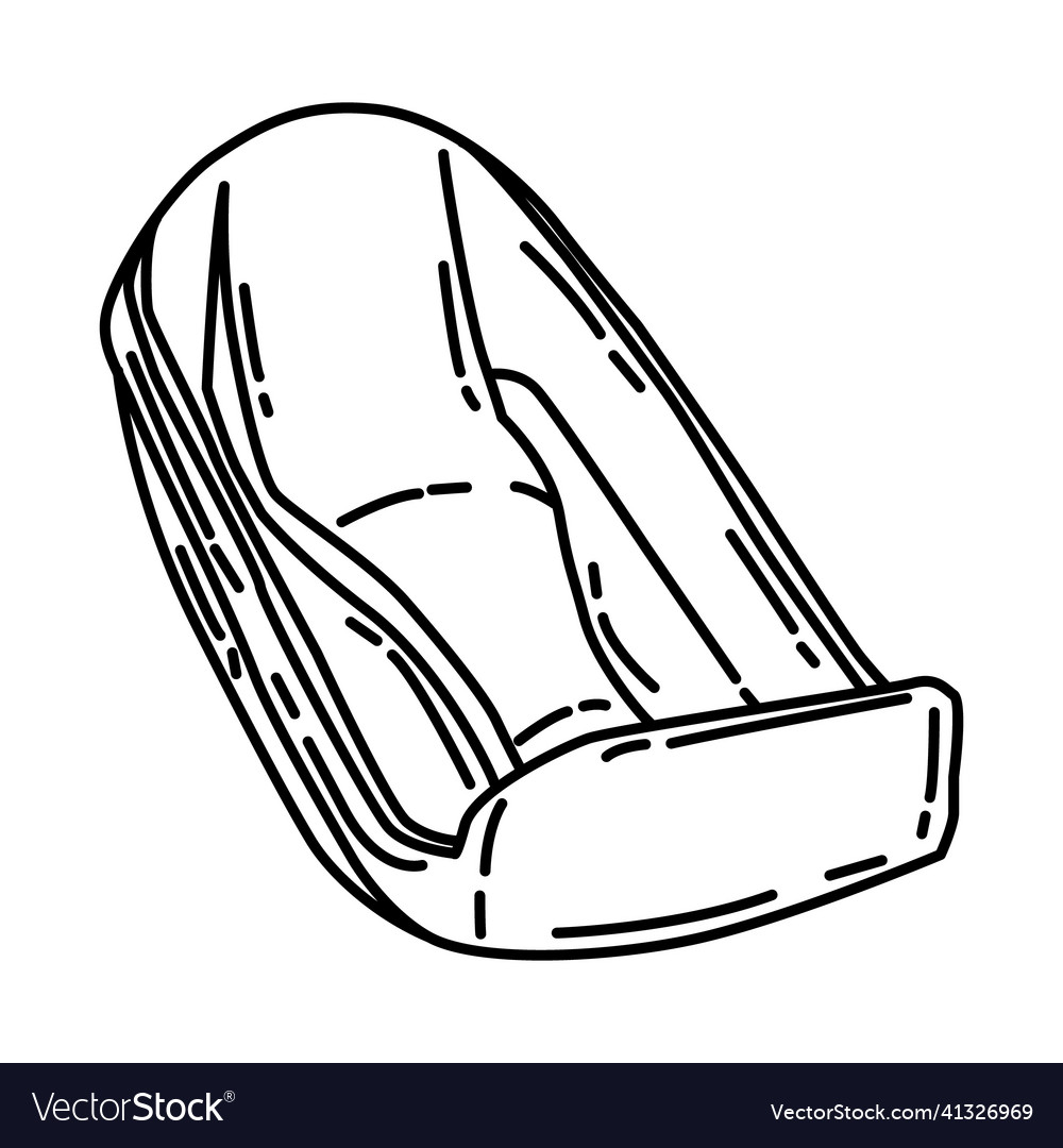 Winterschlafbrett für Kinder Ikone Doodle Hand vector image Winterschlafbrett für Kinder Ikone Doodle Hand