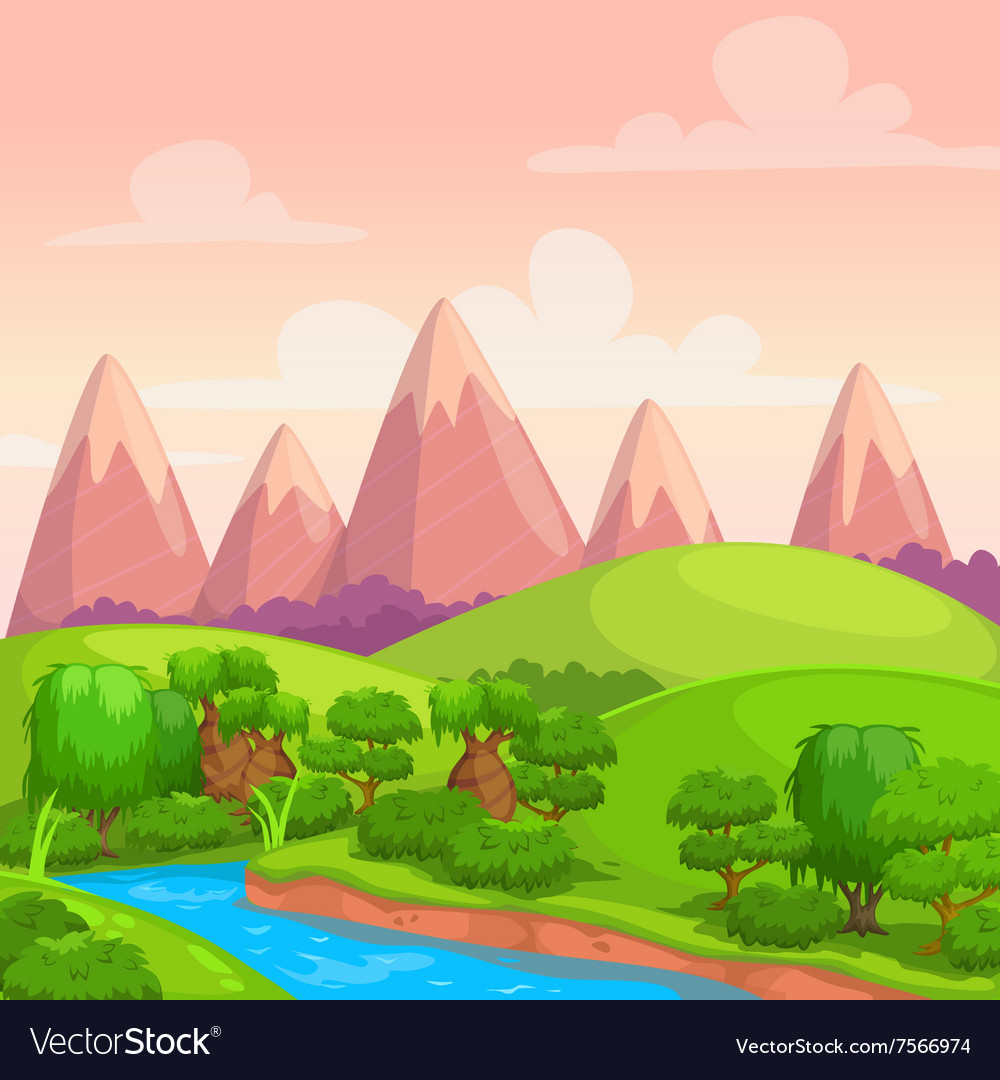 Fröhliche Landschaft Szene
