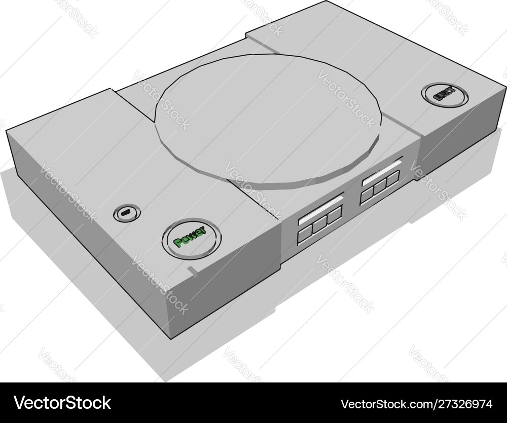 Console on white background Royalty Free Vector Image