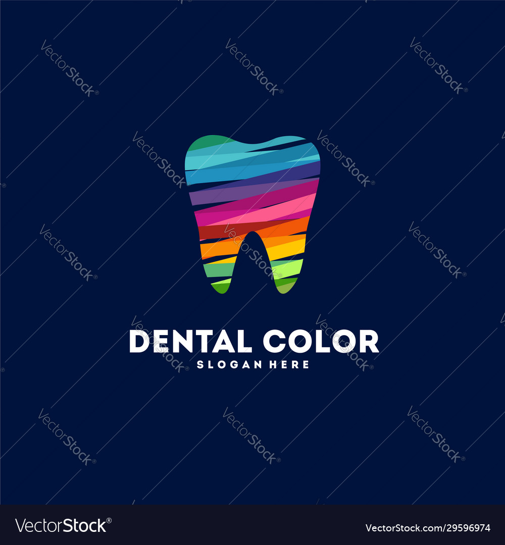 Dental color designs concept colorful toot logo