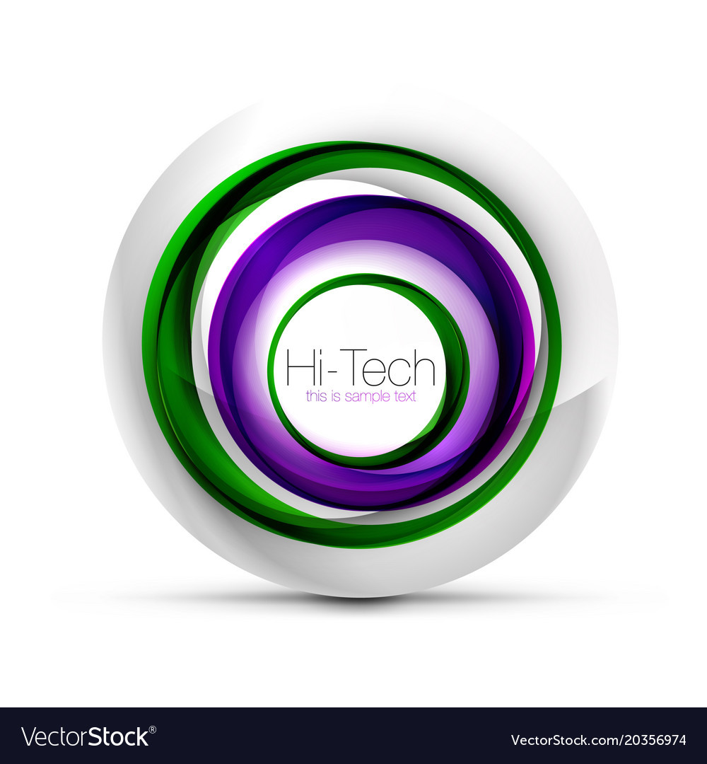 Digital techno sphere web banner button or icon