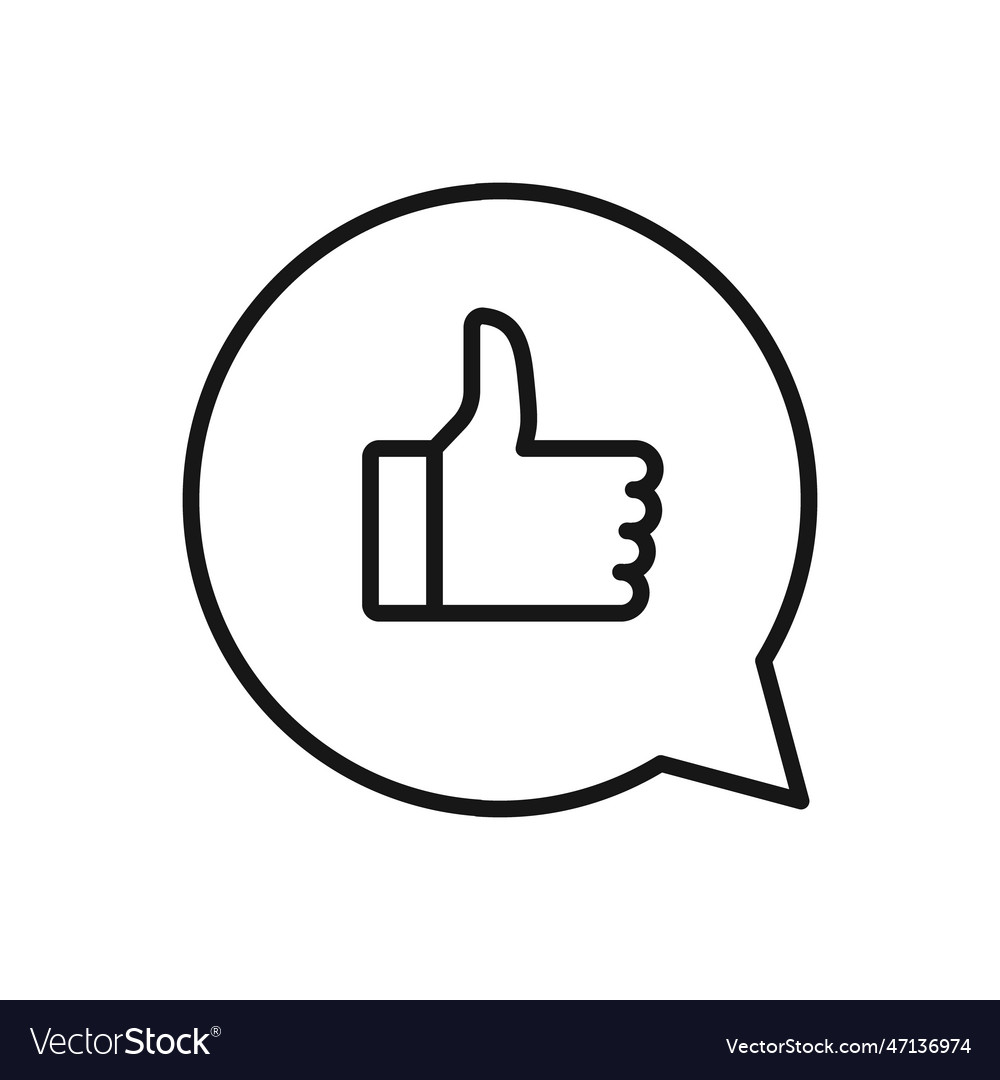 Editable icon of like message or chat isolated Vector Image Editable icon of like message or chat isolated