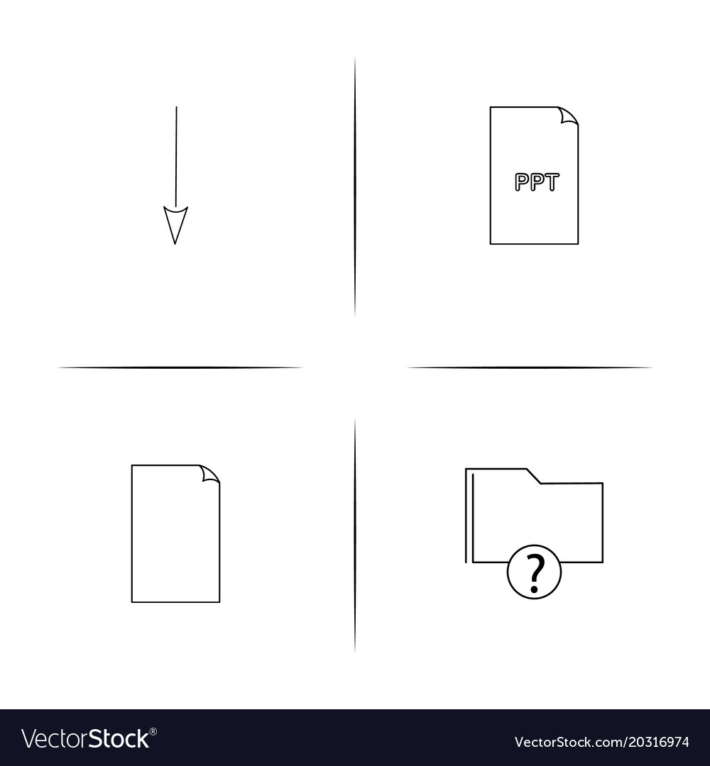Files and folders sign simple linear icon