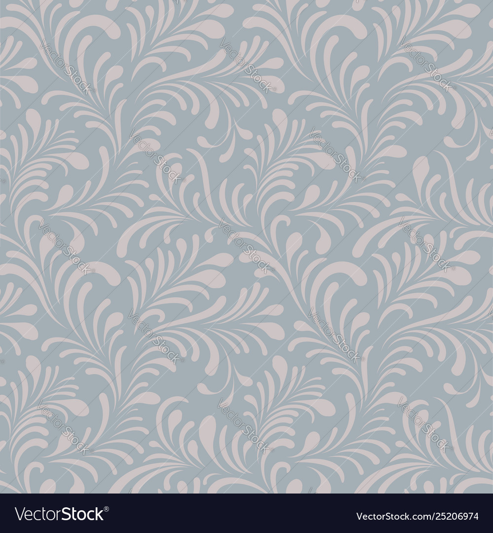 Floral seamless pattern with abstract shaped