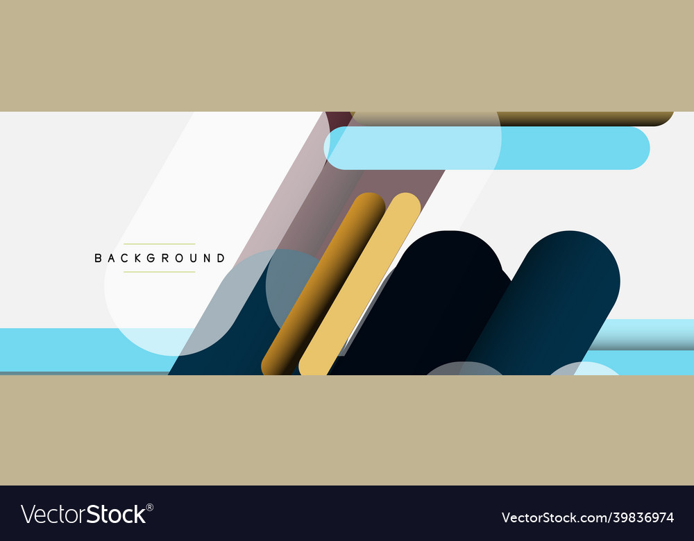 Overlapping round shapes and lines background