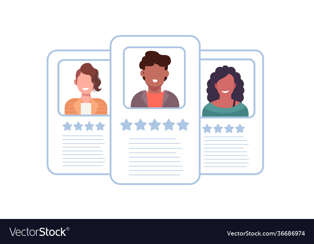 Personal info data with star rating user Vector Image Personal info data with star rating user