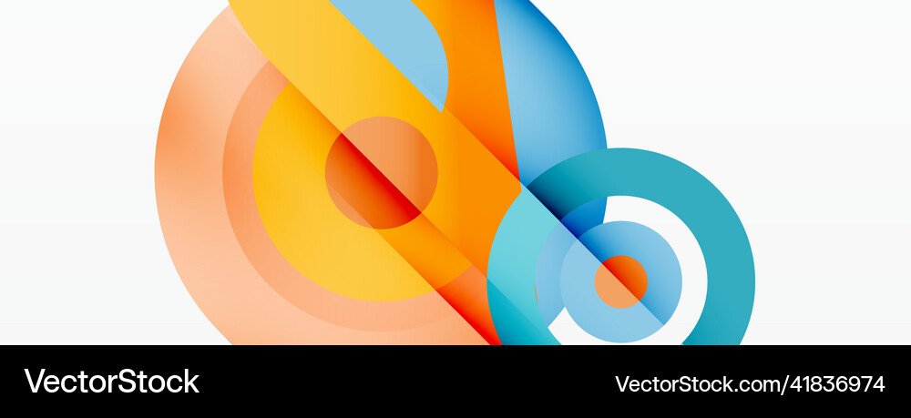 Rings and circles geometric abstract background Vector Image