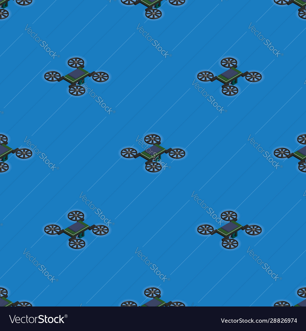 Seamless pattern without a mask 3d drone