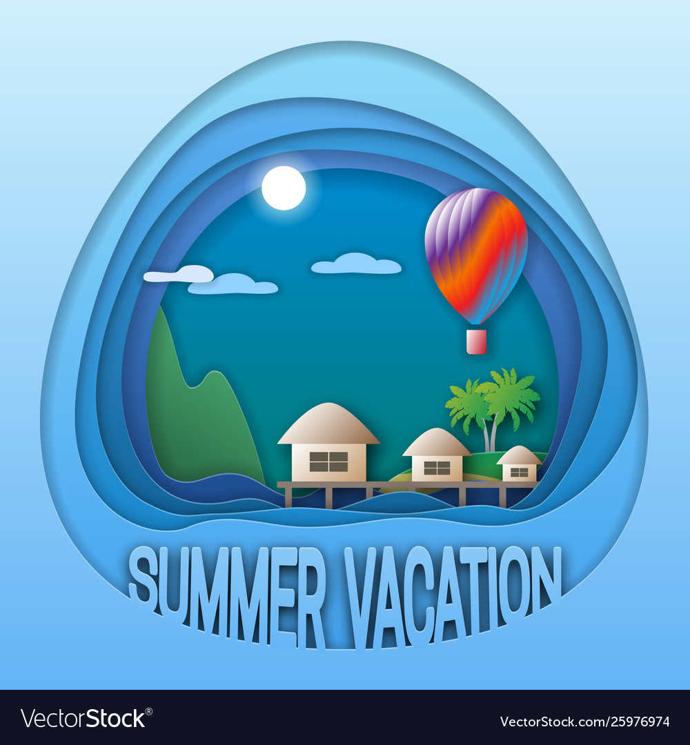 Sommer Urlaub Logo Vorlage Meer Resort