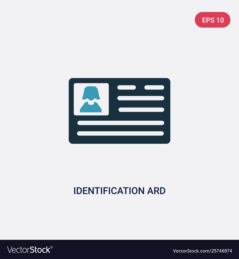 Two color identification ard icon from people Vector Image