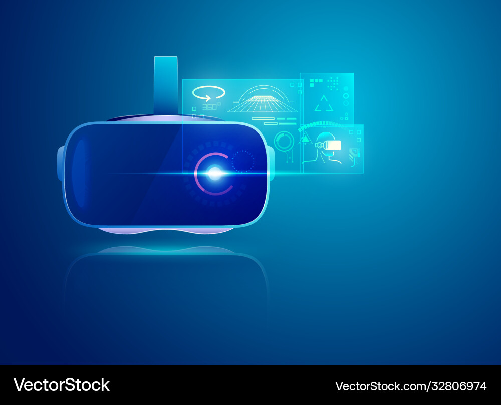 Vrheadset2 Royalty Free Vector Image - VectorStock
