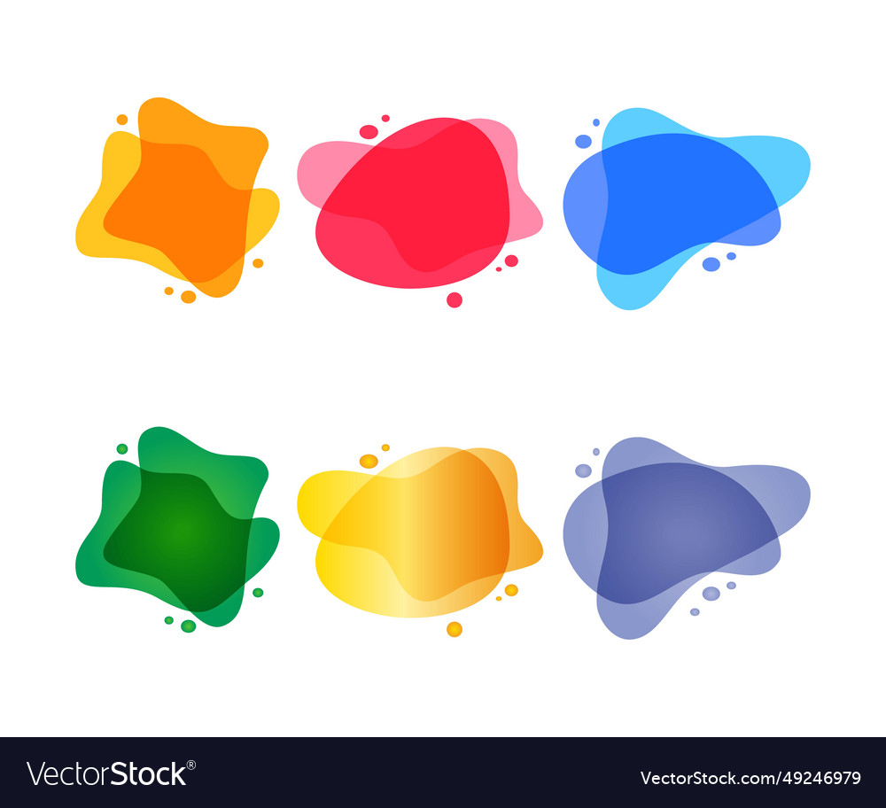 Abstract dynamic gradient graphic elements