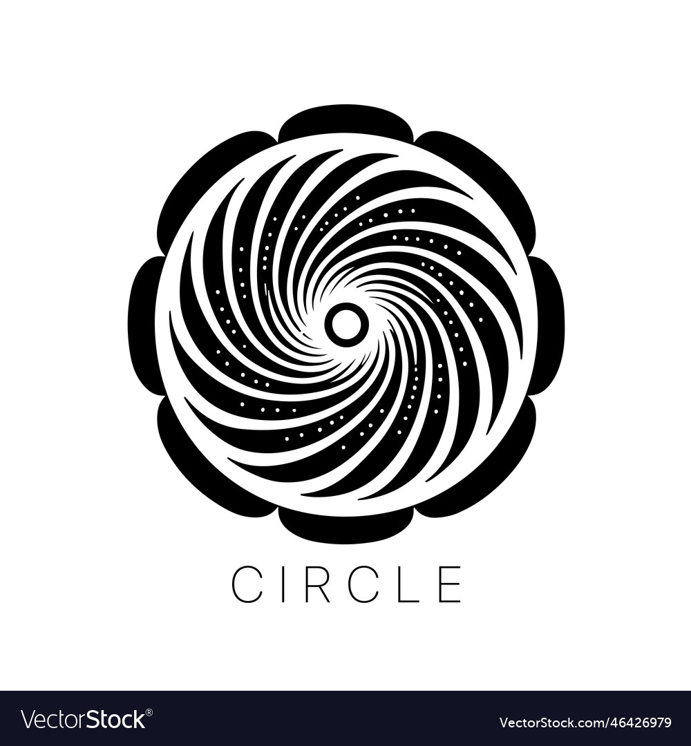 Abstract geometric circle pattern round
