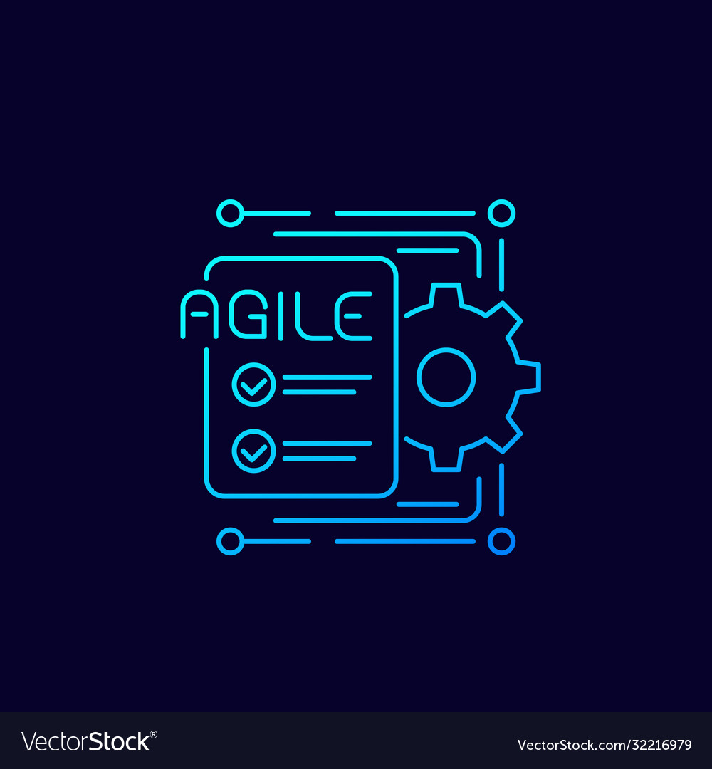 Agile software development process icon Royalty Free Vector