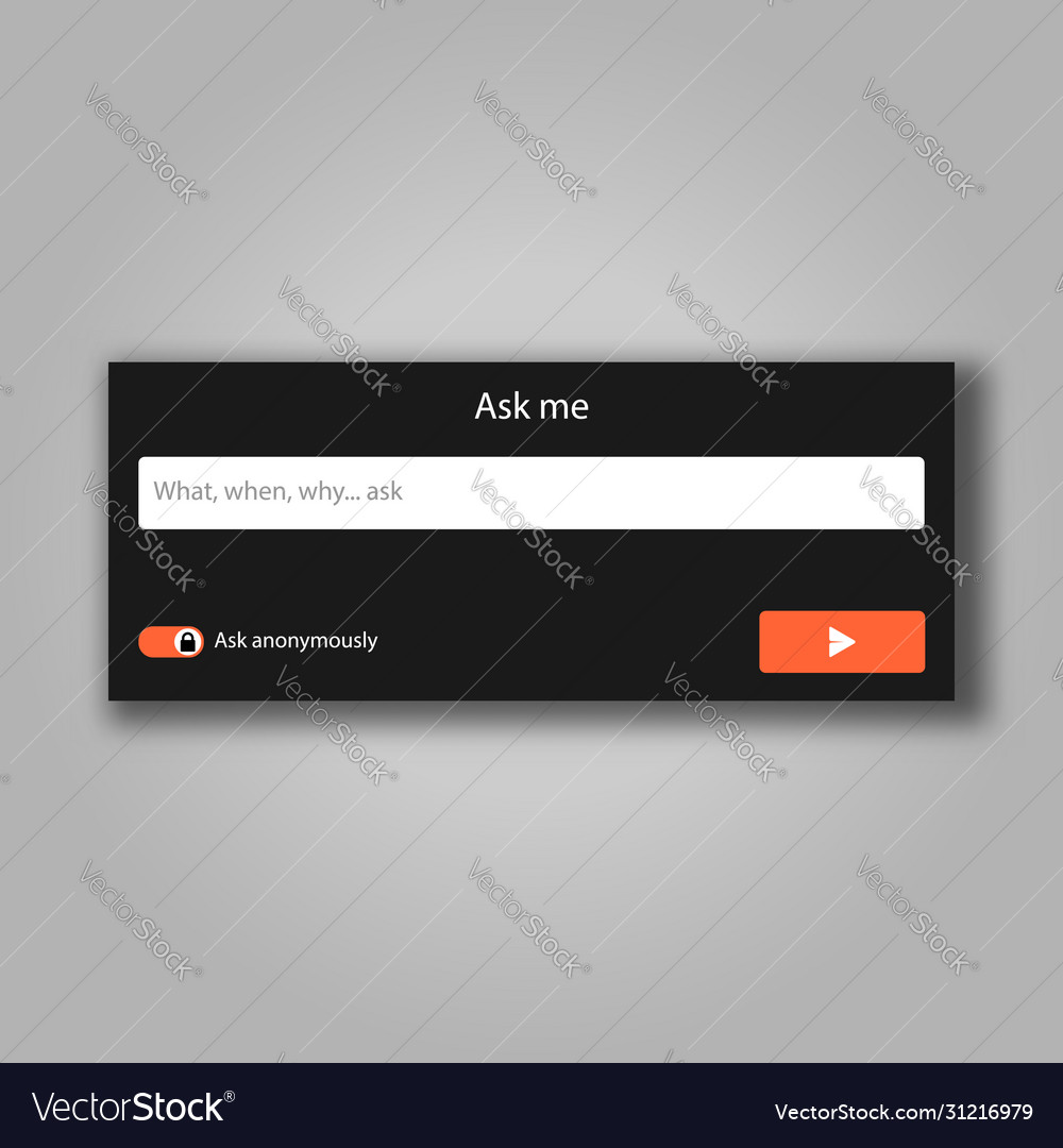 Ask a question template anonymous question Vector Image