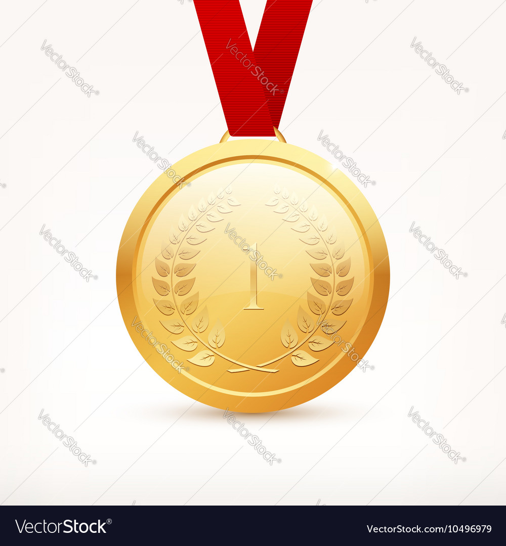 Gold medal Royalty Free Vector Image - VectorStock