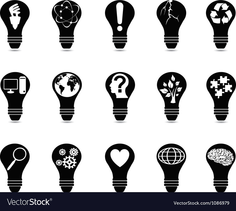 Lightbulb Idea Icons - Innovation & Concepts