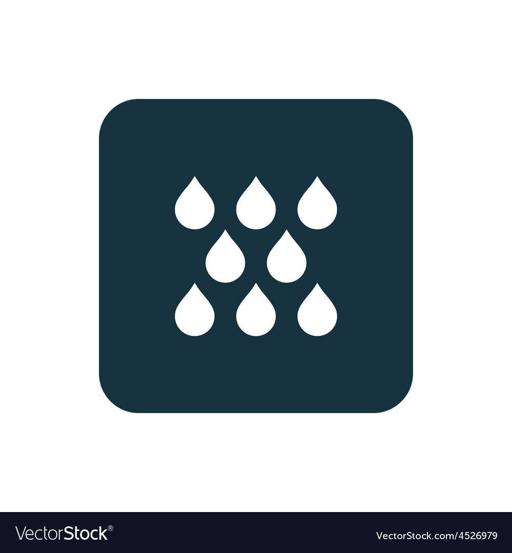 Rain icon rounded squares button