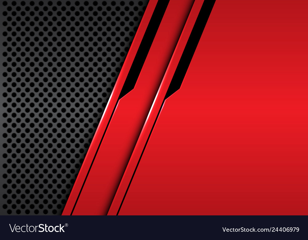 Red Metallic Circle Mesh Abstract Background