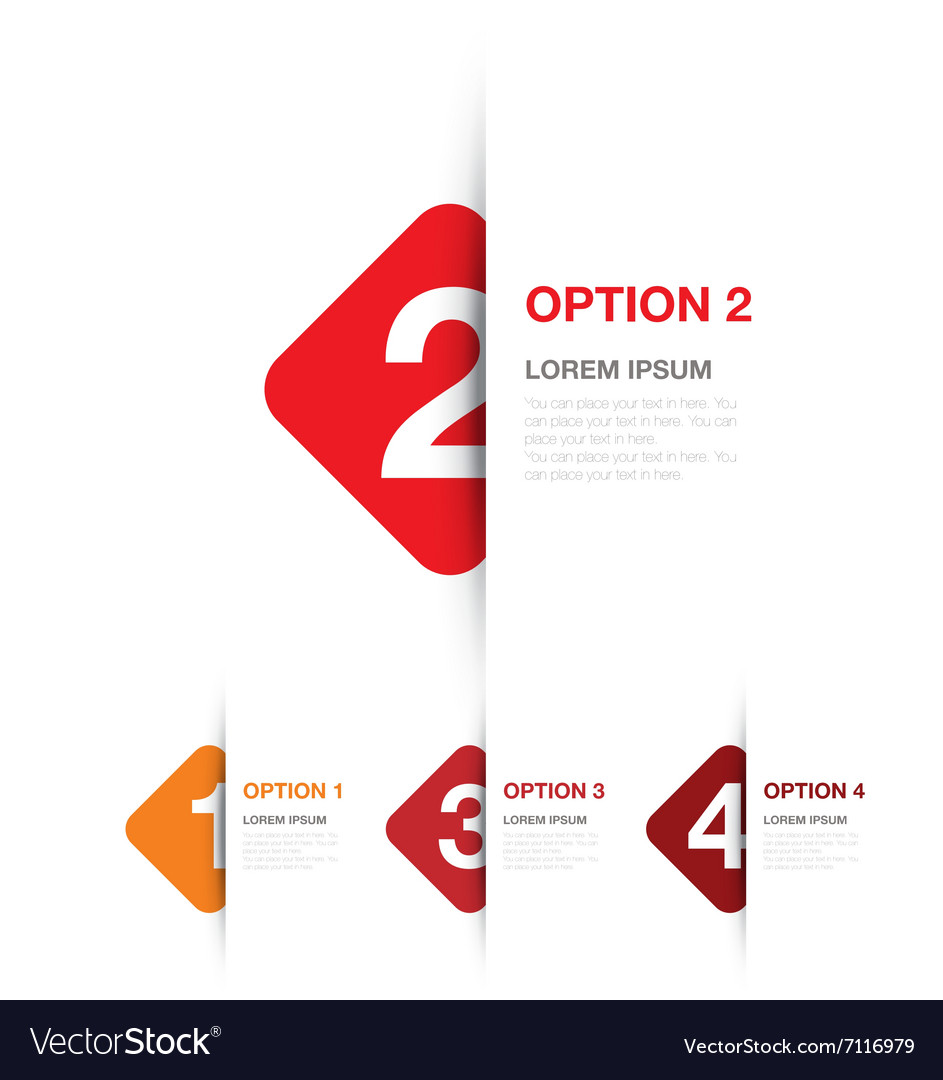 Red option background square