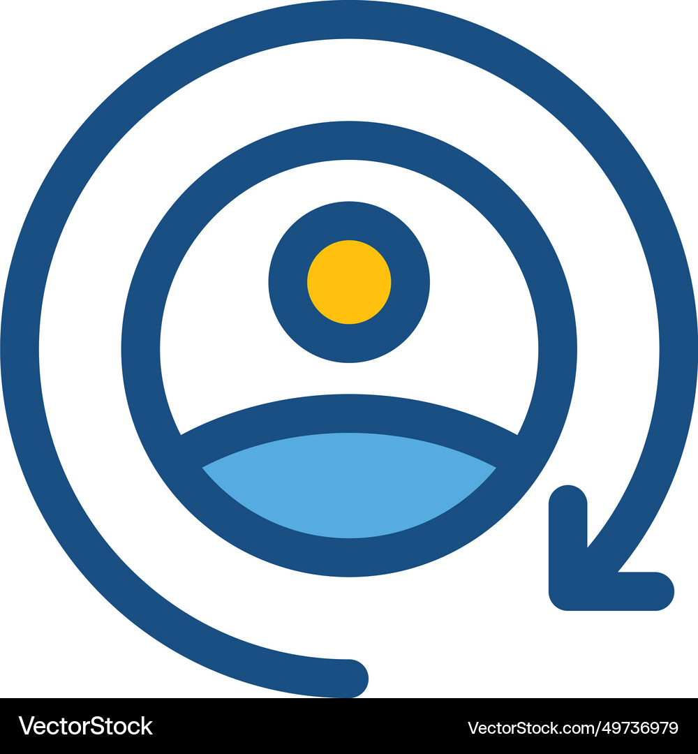 Refresh user colored icon Royalty Free Vector Image