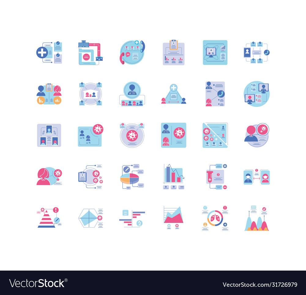 Set icons healthcare infographics