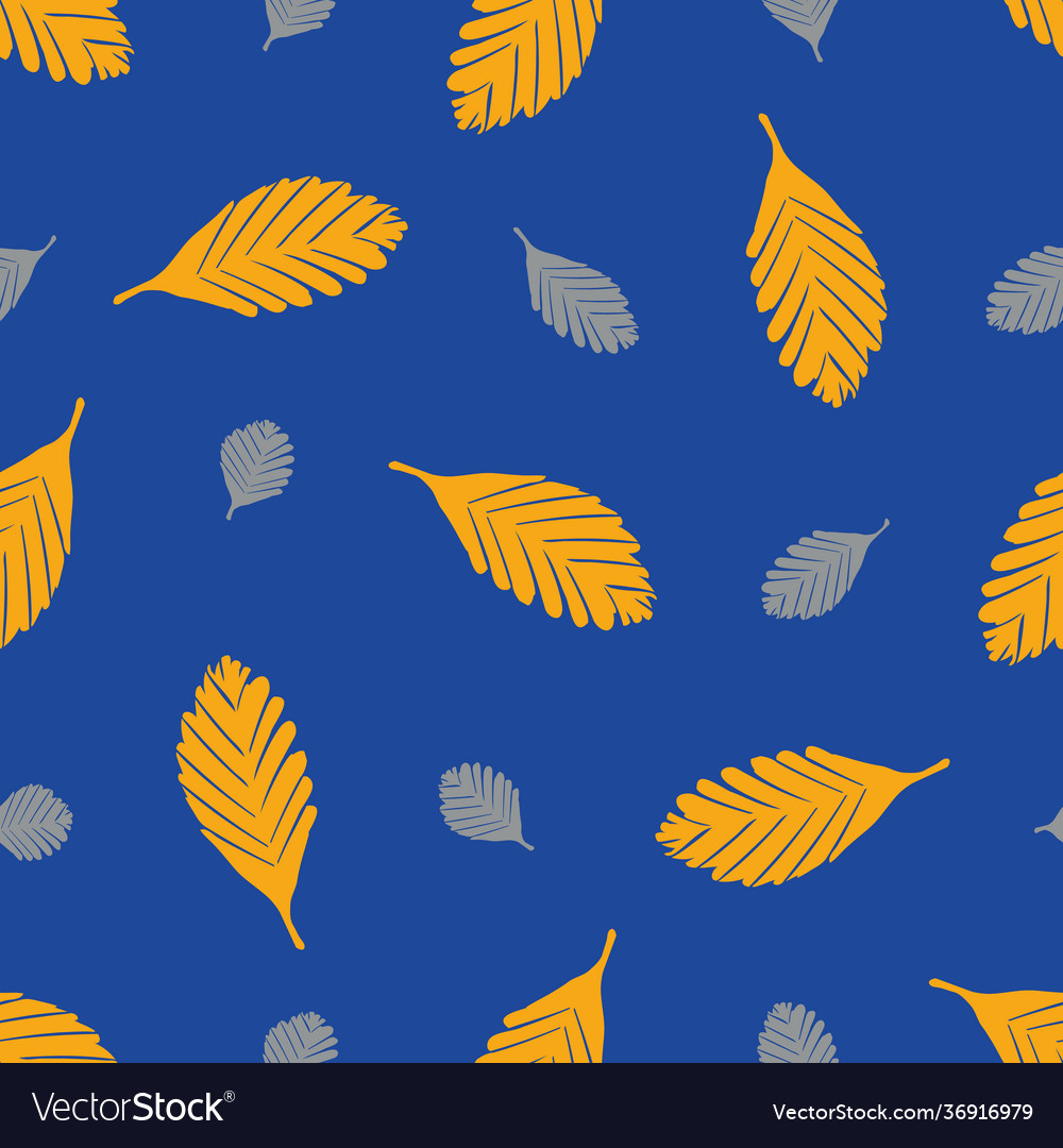 Simple elm leaf seamless pattern background Vector Image Simple elm leaf seamless pattern background