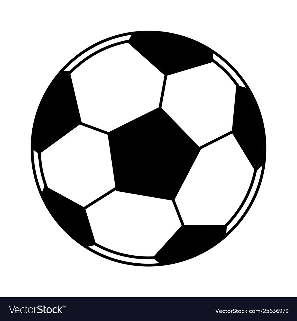 Soccer balloon icon cartoon isolated black Vector Image