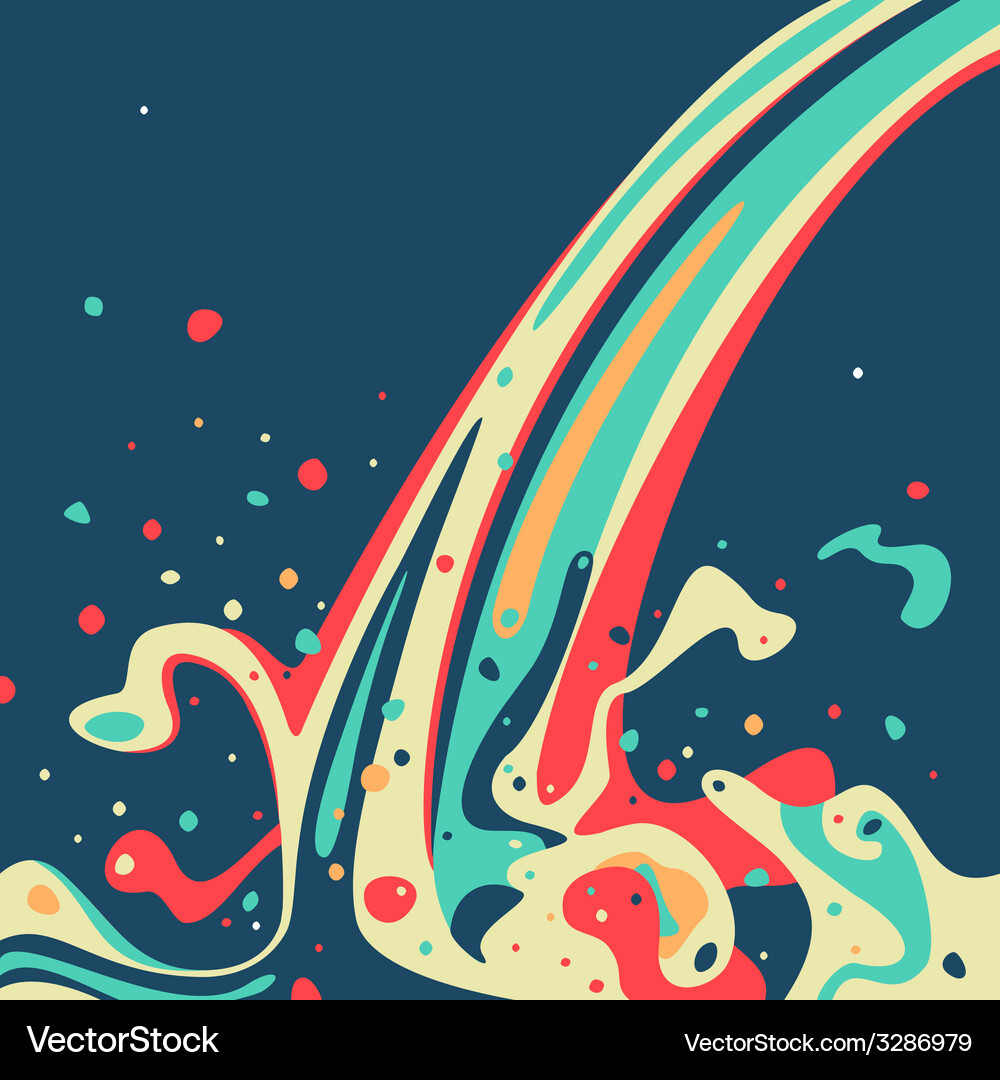 Wave color paint Royalty Free Vector Image - VectorStock