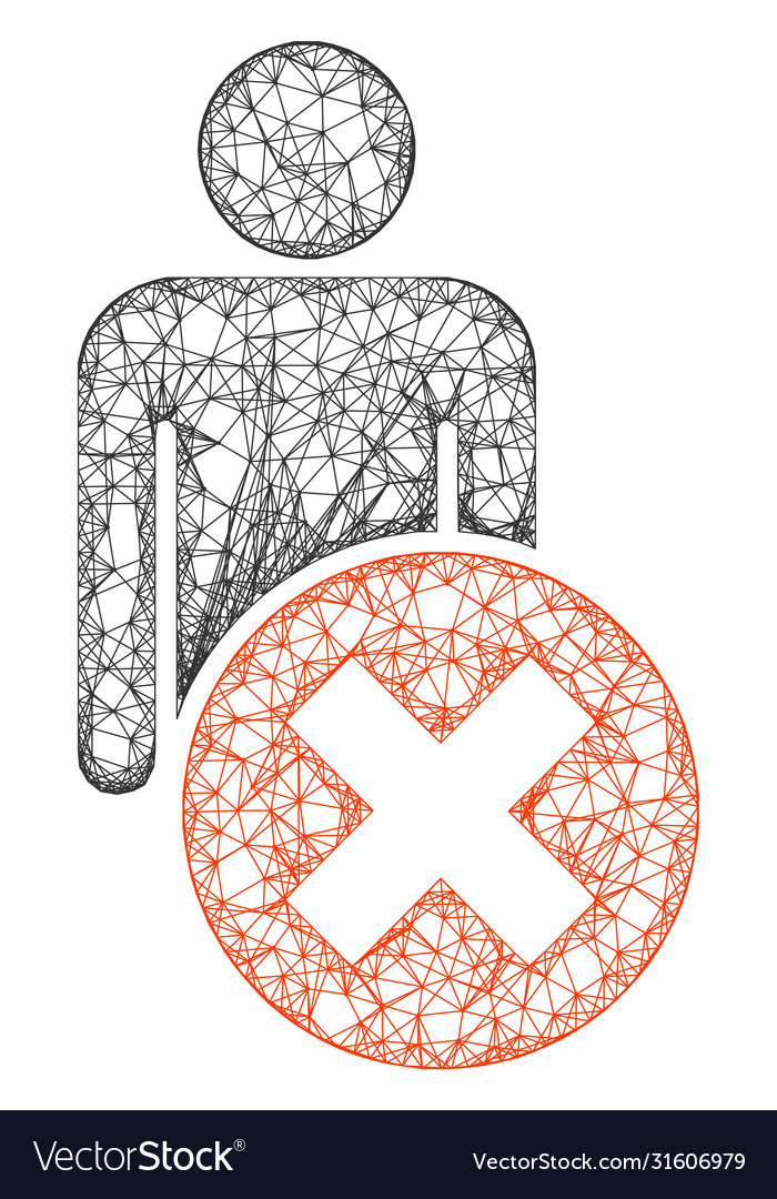Web net delete man icon
