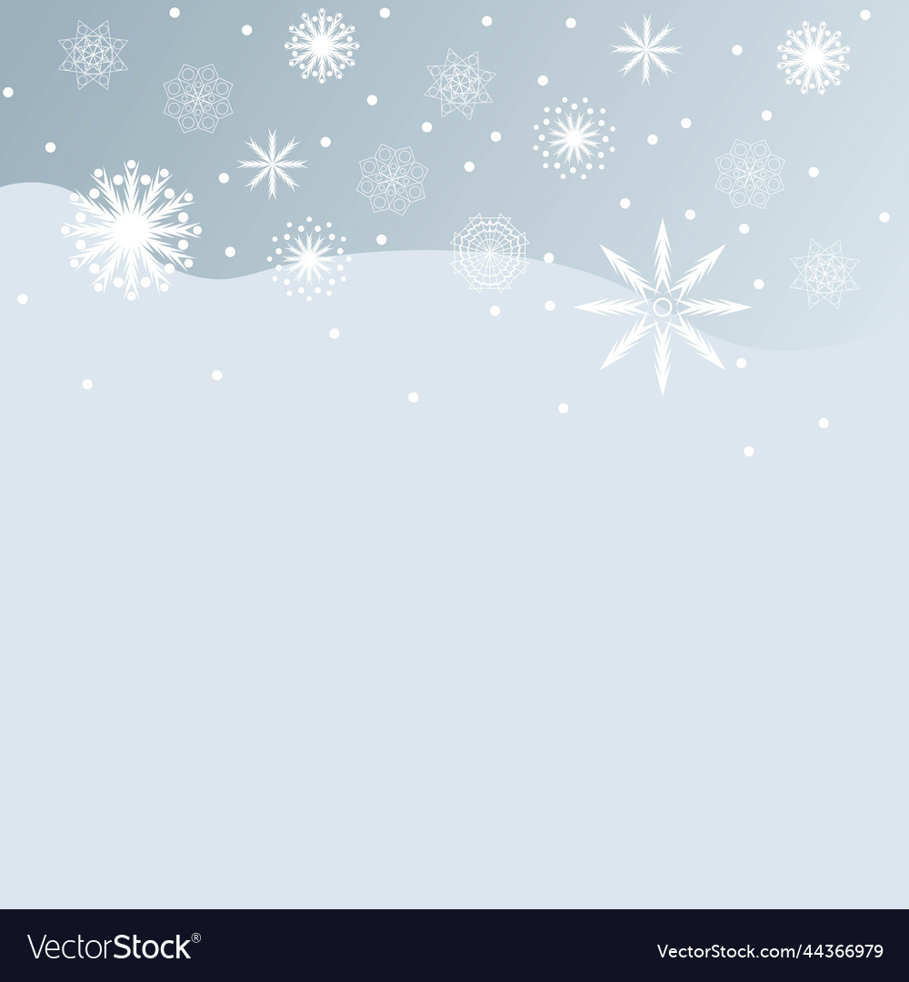 Winter abstract background with snowflakes Vector Image Winter abstract background with snowflakes
