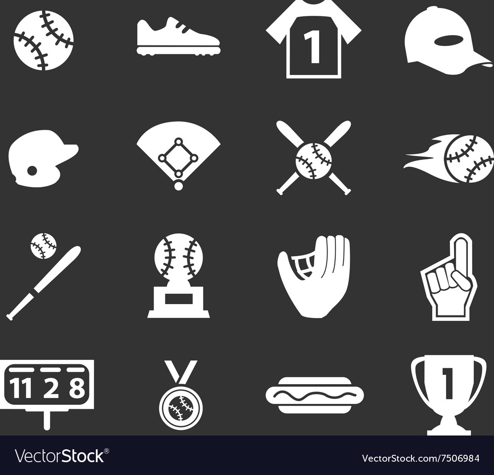 Baseball icon set