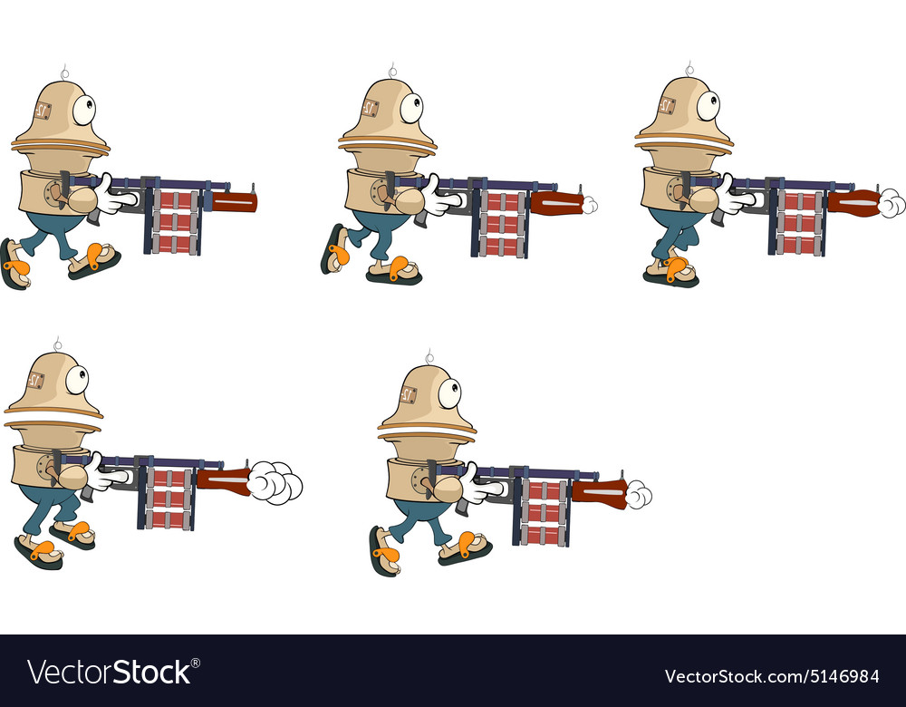 Cartoon character cute robot for computer game