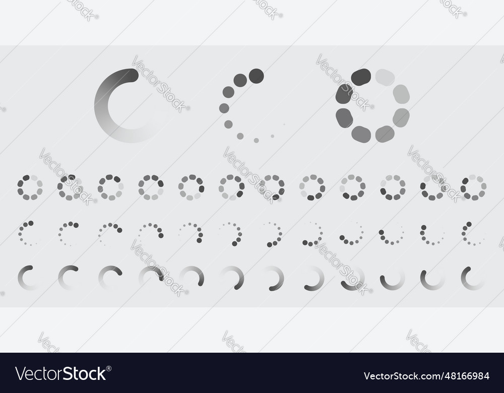 Circular Loading-Puffering-Symbole Set