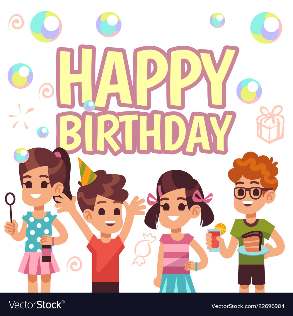 kids birthday poster children on celebration kids birthday poster