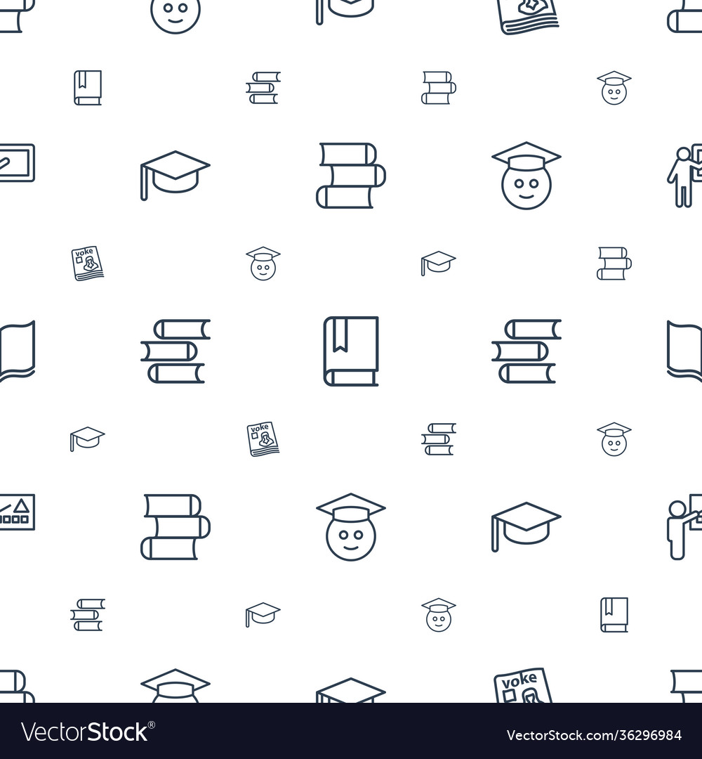 Learning icons pattern seamless white background