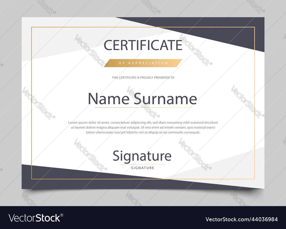 Modern elegant certificate design template Vector Image