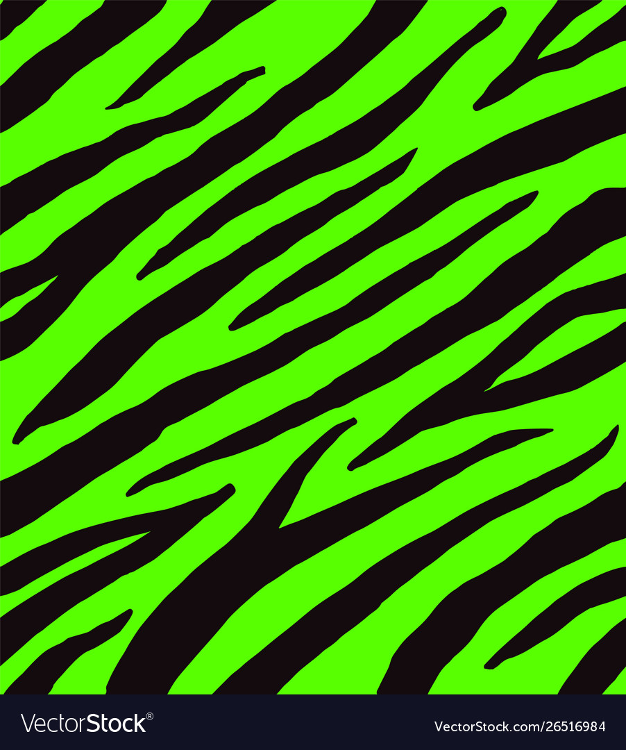 Neon Green Zebra Print Pattern