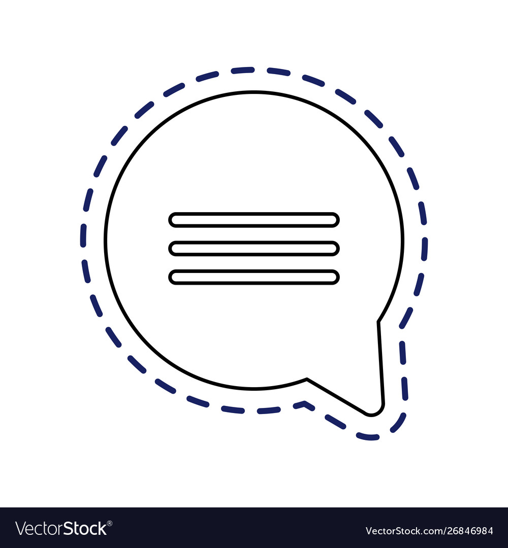 Patch speech bubble message isolated icon