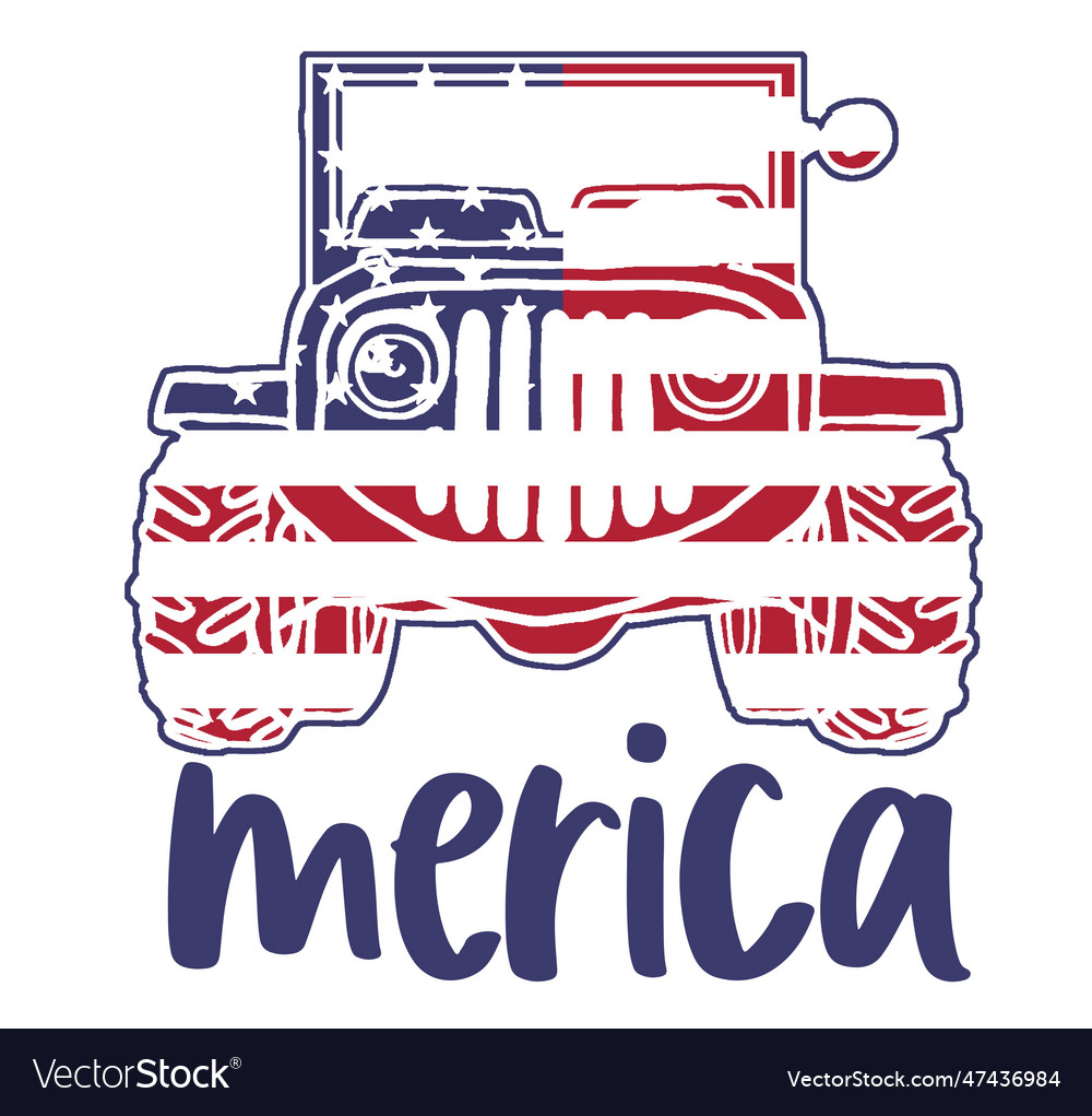 Patriotische Jeep america design usa