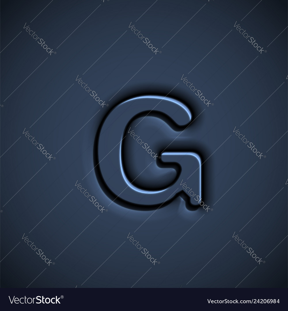 Pressed font character