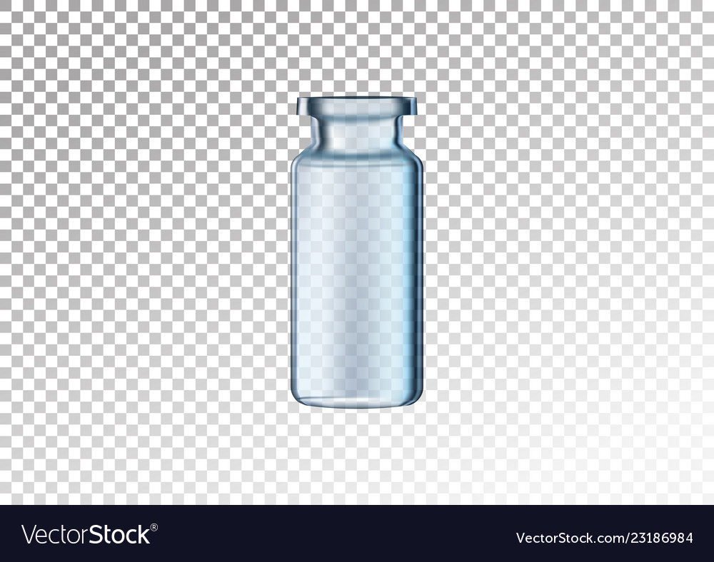 Realistic glass bottle Royalty Free Vector Image