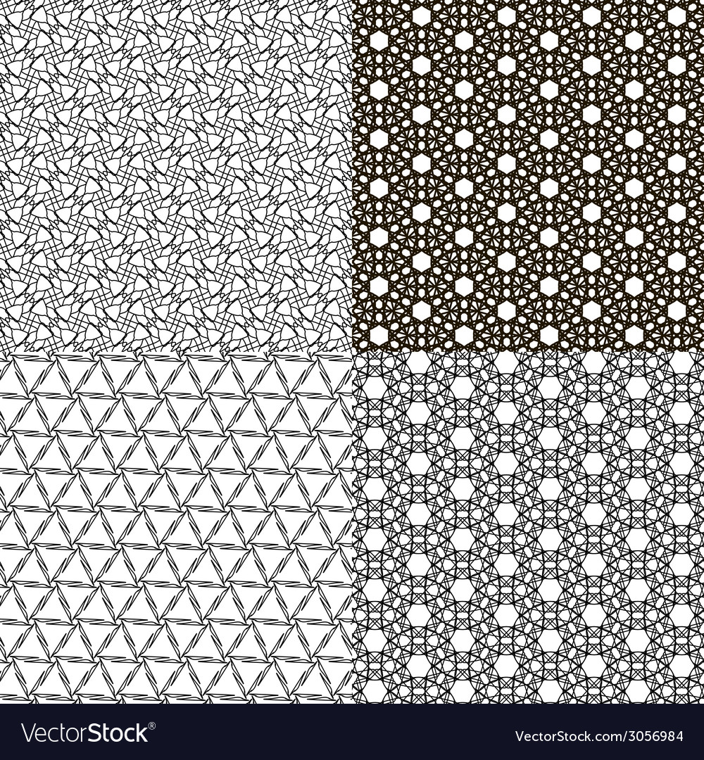 Set of pattern modern stylish texture repeating
