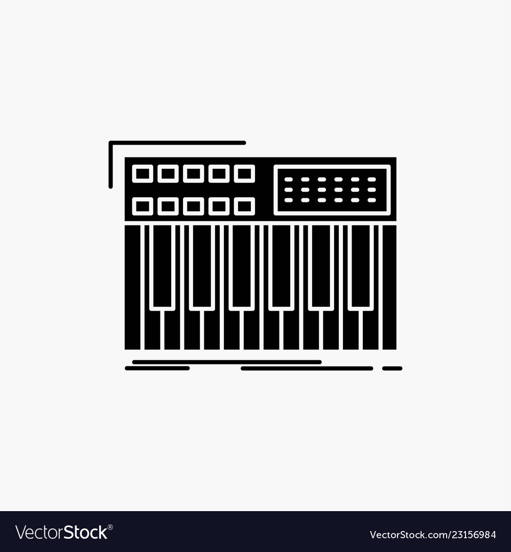 Synth keyboard midi synthesiser synthesizer glyph