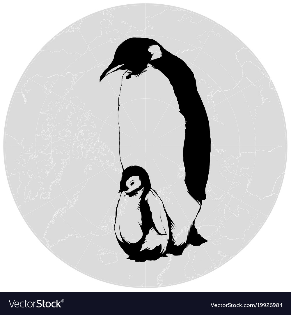 Vintage Penguin Family